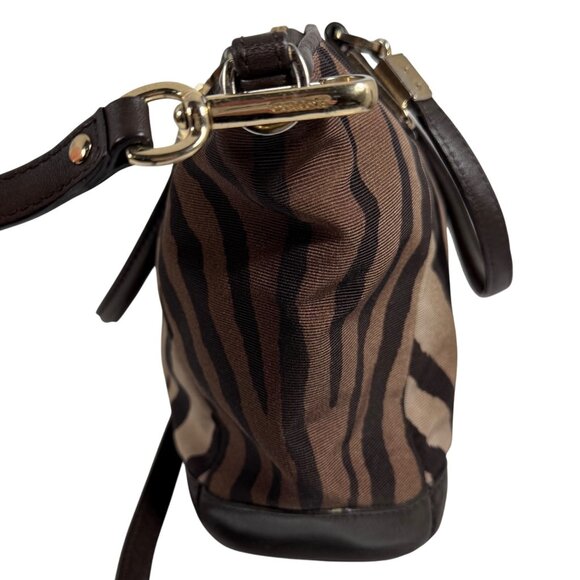 COACH Madison Kelsey Zebra Print Satchel Shoulder Crossbody Bag 28093 *No Tag - Picture 3 of 12